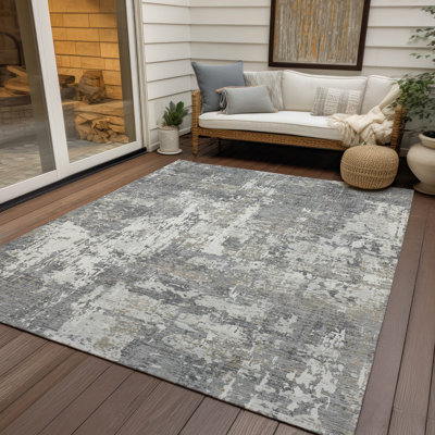 Tapis intérieur / extérieur gris Caelan 