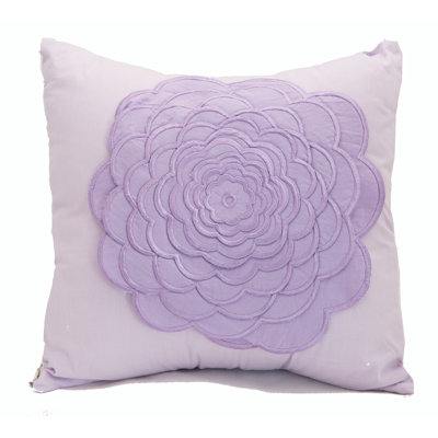Floret Embroidered Throw Pillow