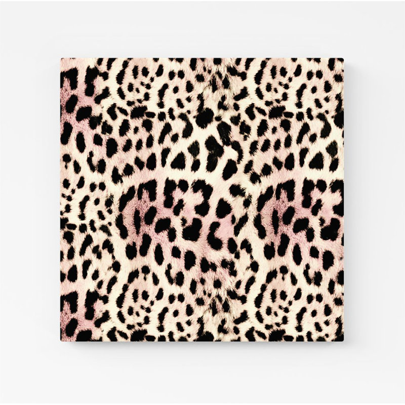Leopard Hide - Wrapped Canvas Print, 16cm H x 16cm W x 3.8cm D