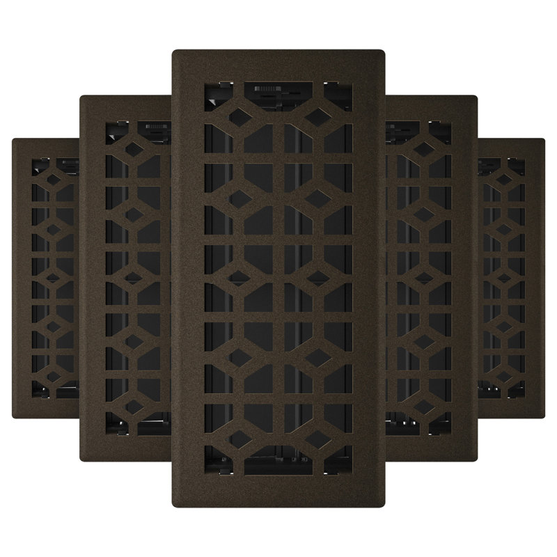 Imperial 4'' W Floor Vent Cover, 4" W x 10" L, Bronze Age