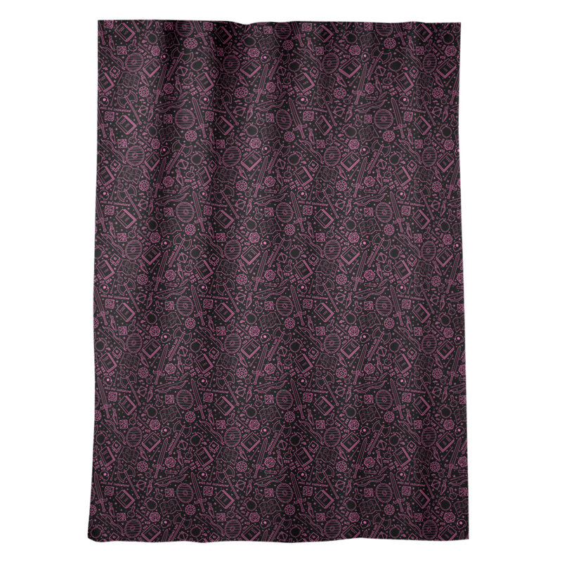 Panneau de rideau simple occultant et isolant avec passe-tringle rpg window Avicia, Noir / rose