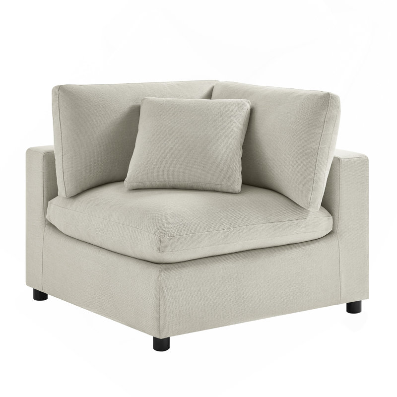 Fauteuil d'angle en coin - beige, Beige