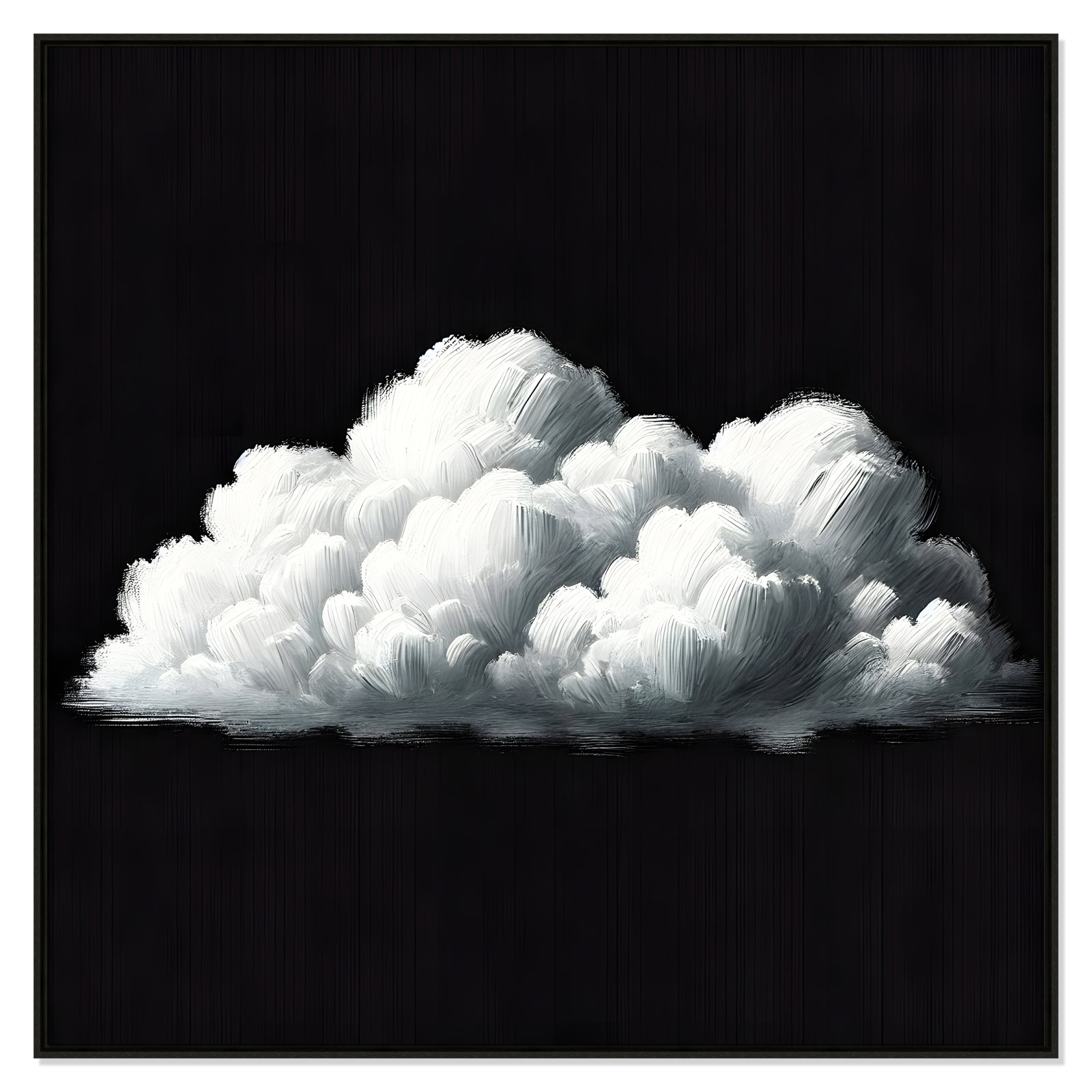 White Clouds Print by , Espresso, 46.5" H x 46.5" W