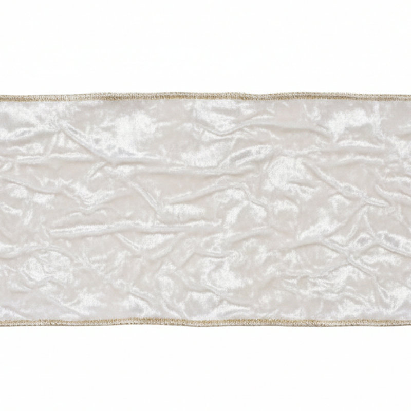 Ruban de Noël à bord câblé, Blanc