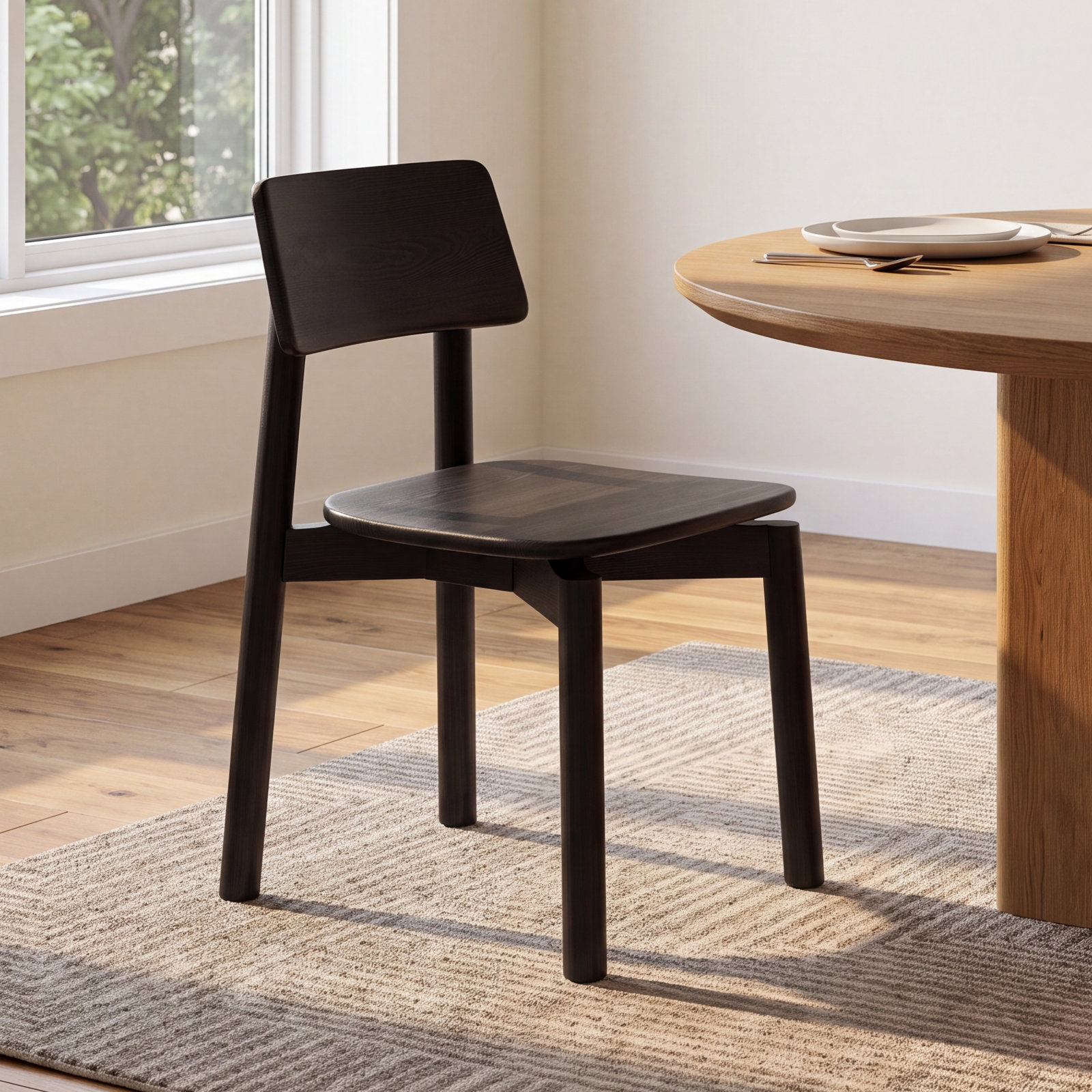 Ridley Dining Chair, Ash Black