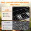 Barbecue au propane à 4 brûleurs avec brûleur latéral et couvercle, barbecue en acier inoxydable pour l'extérieur