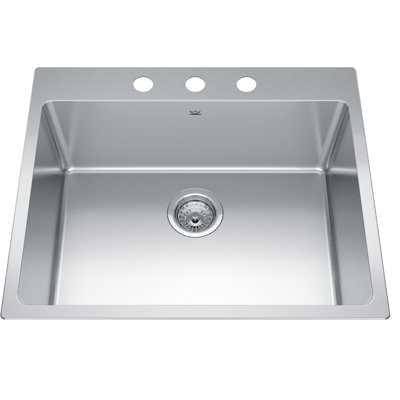 Brookmore 25'' L Single Bowl Stainless Steel Kitchen Sink