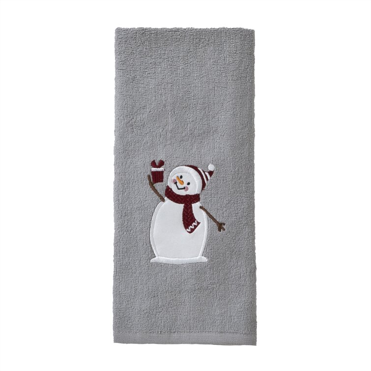 SKL Home Gnome Holiday 2 Piece Hand Towel Set, Dove Gray, Cotton