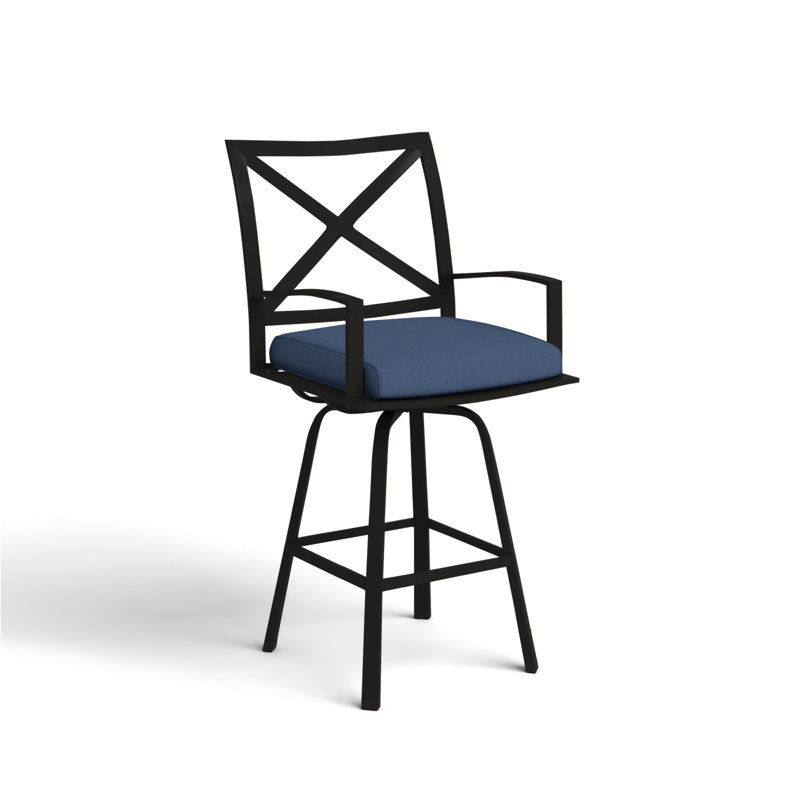 Tabouret de comptoir pivotant avec coussin Mulcahey, Tabouret de comptoir (siège d'une hauteur de 26 p