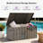 Purple Leaf 150 Gallons Water Resistant Lockable Resin Deck Box, Brown - Outdoor Storage Container for Patio Cushions, Pool Accessories & Garden Tools-115595889-115595888