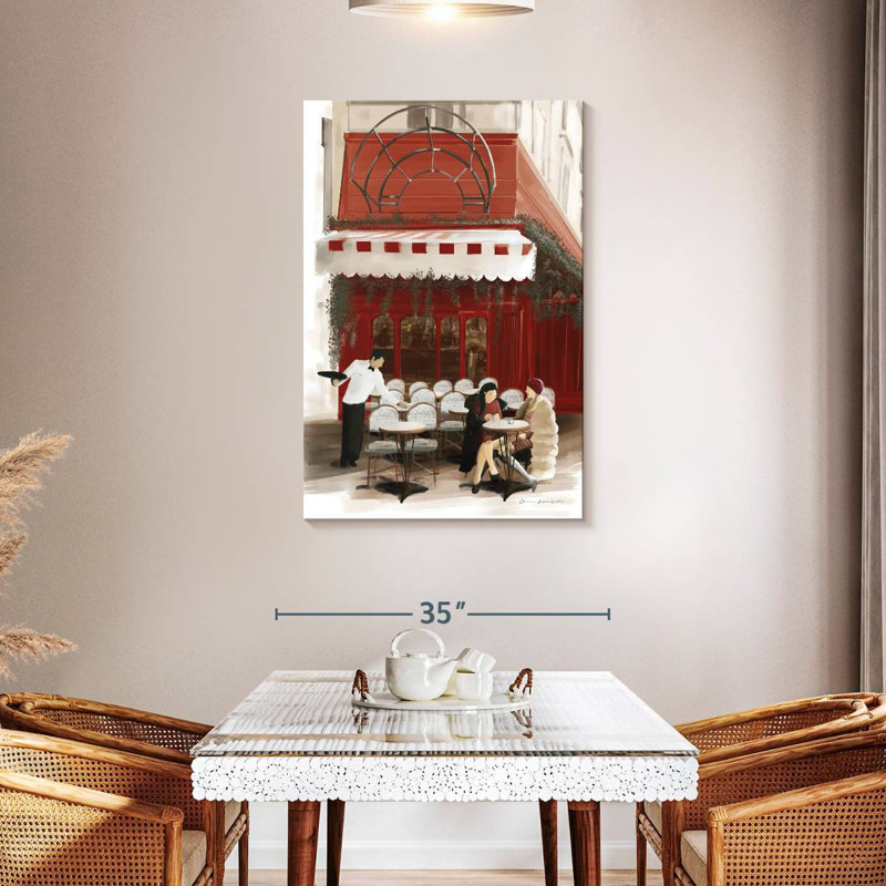 Lilie Paris Bistro Red, 45" H x 30" W