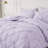 Bedsure Twin/Twin-XL Burgundy Pintuck Bed-in-a-Bag - Light Purple Pinch Pleat Comforter Set with Sheets, Pillowcases & Shams for Dorm Room(Set of 5)-105523214-128876092