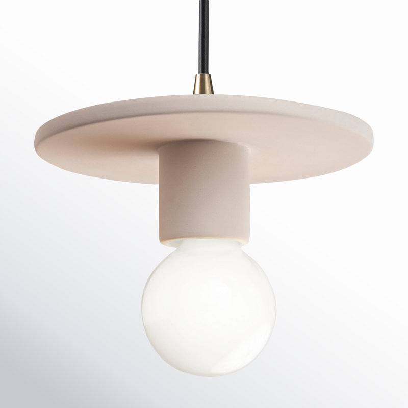 Leni 1 - Light Single Pendant, Bisque, Antique Brass