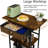 Coffee Bar Stand Station Cart with Storage Drawer -3 Tier, Extended Worktop Coffee Table,