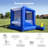 Wellcomer 10ft Inflatable Baseball Batting Game with Floating Ball Target, Bat, Balls, and Blower
