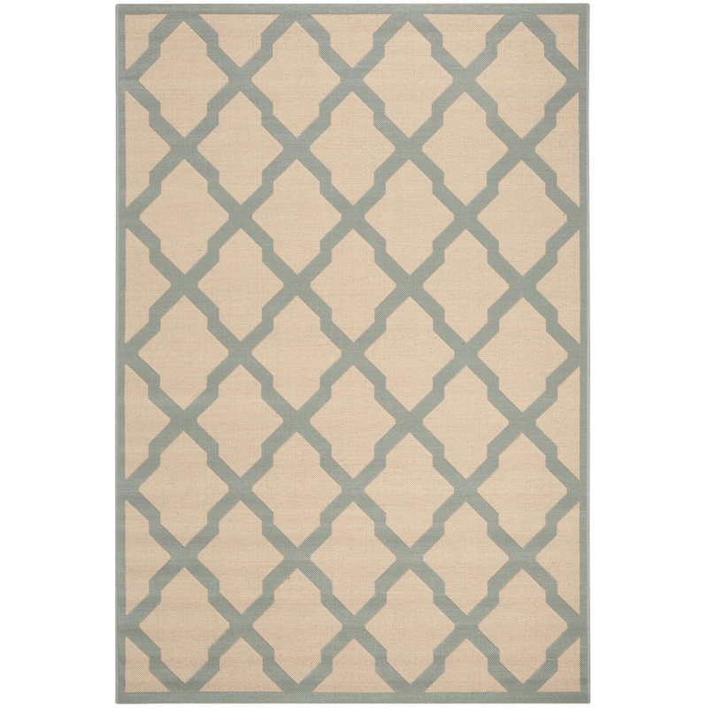 Ferrill Linden 100 Performance Geometric Indoor/Outdoor Area Rug, Rectangle 5'3" x 7'6"