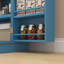 Armoire de rangement pour garde-manger autoportante de 41 po avec tablettes à 5 niveaux réglables, portes doubles et 12 tablettes de porte, bleu | Idée cadeau-805906230