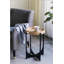Table-plateau 15 x 15 x 22 po avec base géométrique noire
