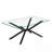 39.37" Rectangular Clear Tempered Glass Coffee Table,Stylish Design with Black Metal Legs, Coffee Table for Living Room-971679552-971679557-971679558