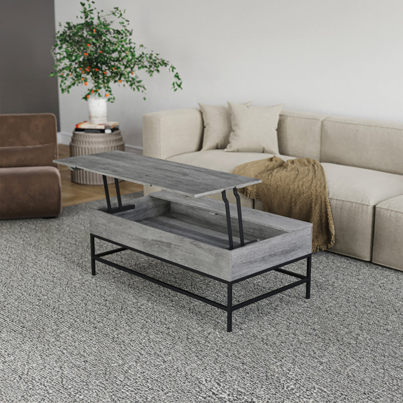 Table basse à plateau relevable, Gris