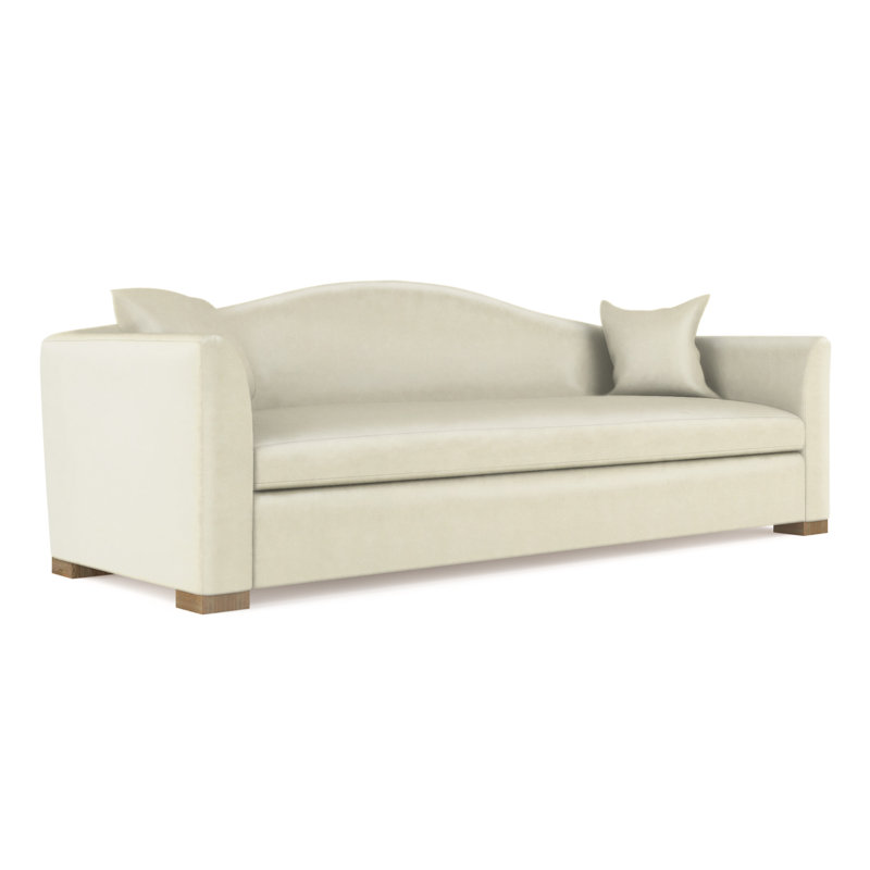 Canapé Horatio, Cuir rétro albâtre, H 33 po x l 96 po x P 36 po, Naturel