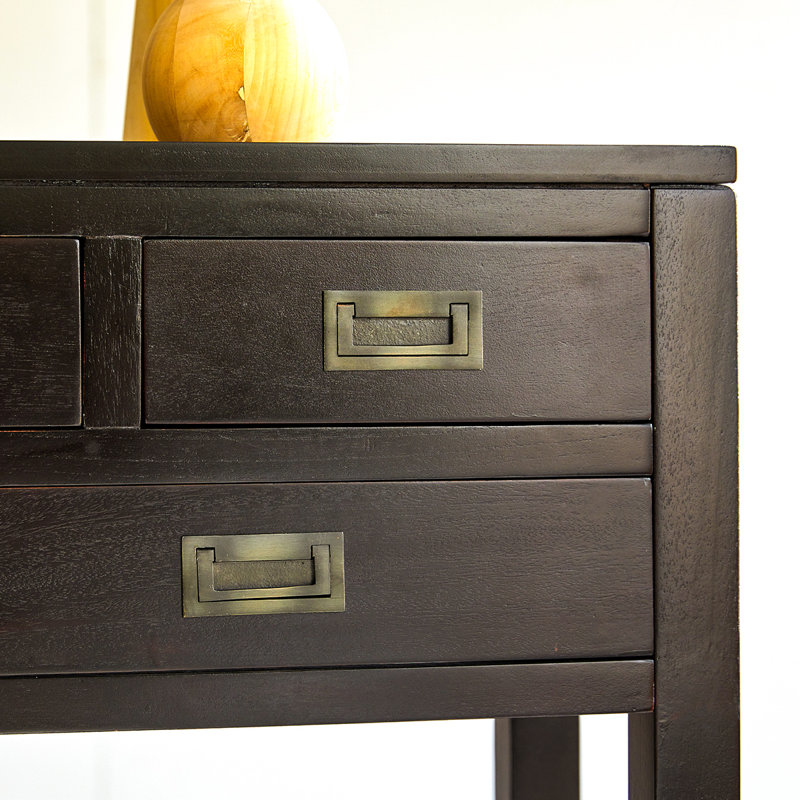 Lampkin 100 cm W Solid Wood Top Console Table