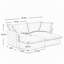 Upholstered 83.4 " Chenille L-Shaped Sofa Bed