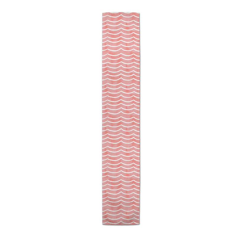Bauman Soft Waves Table Runner, Coral, 72" L x 16" W