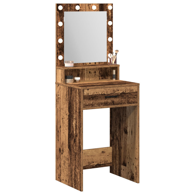 Solid Reclaimed Wood 50 X 41 X 135 Cm Mirror, Old Wood