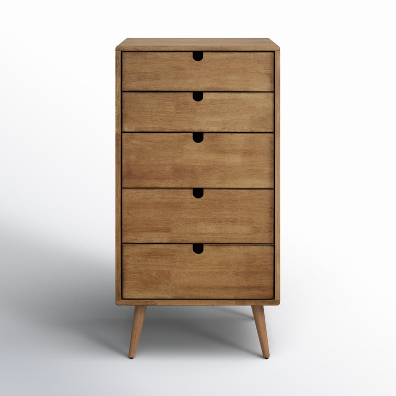 Commode 5 tiroirs en bois massif Etter