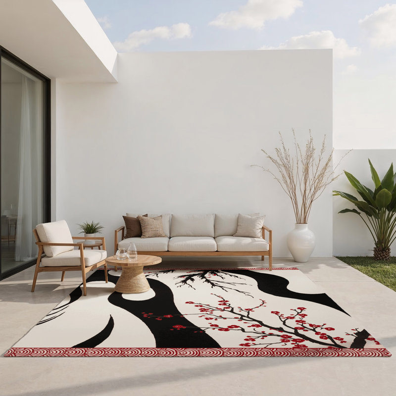 Tapis intérieur et extérieur Blossom Drift, Rectangle 1 pi 6 po x 2 pi 6 po