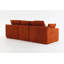 Canapé modulaire en L modulaire compressé en L avec coussins rembourrés en velours côtelé-132841413