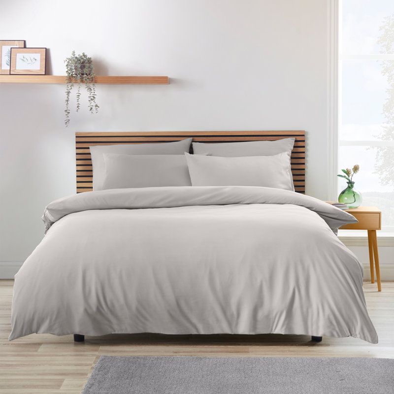 So Soft Easy Iron Duvet Cover Set, Double  , Grey