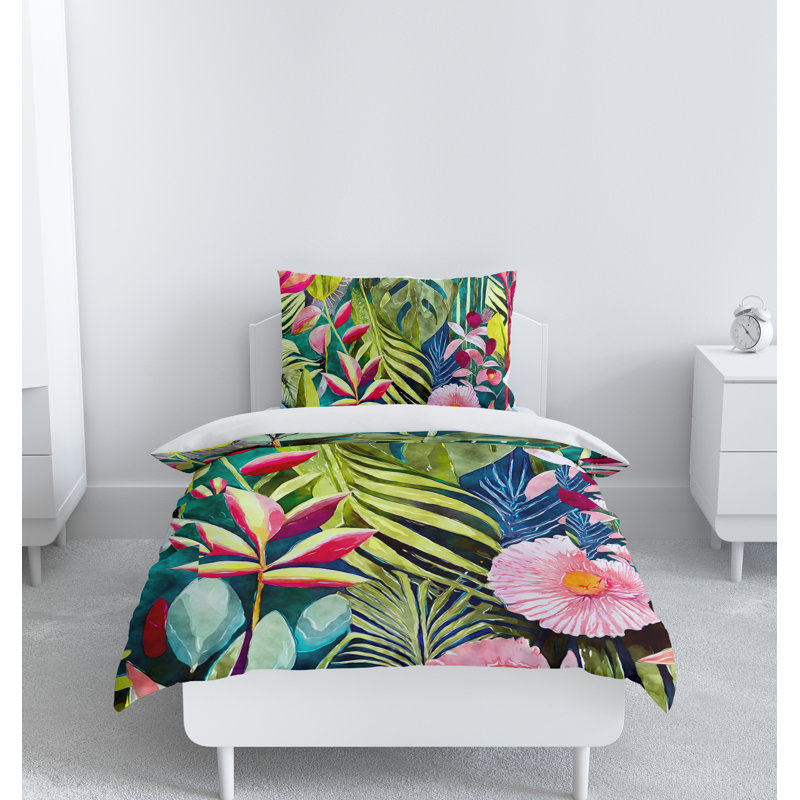Modern & Contemporary Polyester Duvet Cover, Twin Duvet Cover + 1 Queen Sham