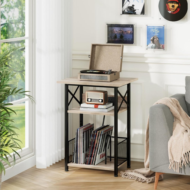 65cm H Media Shelves, White