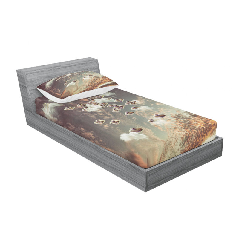 Microfiber Sheet Set, Twin Sheet Set with Fitted Sheet