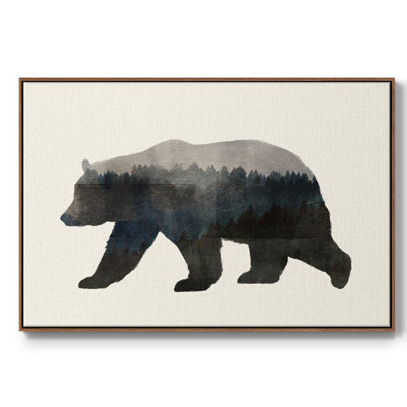 " The Wilderness II ", 25" H x 37" W x 2" D, Walnut Framed Canvas