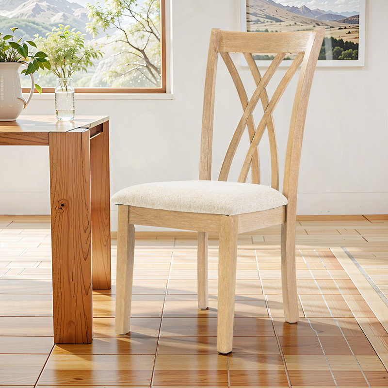 Chaise en bois d'hévéa