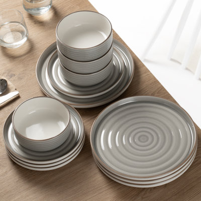 Famiware Uranus Plates And Bowls Sets, 12 Piece Dinnerware Sets