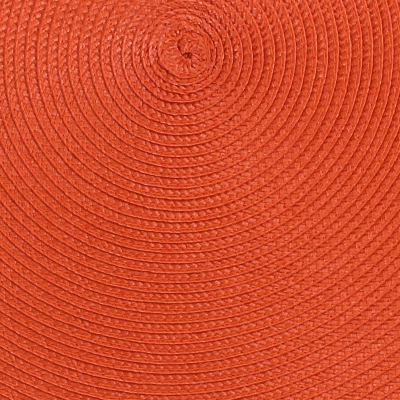 Orange Polypropylene Round Christmas Placemat Set of 6