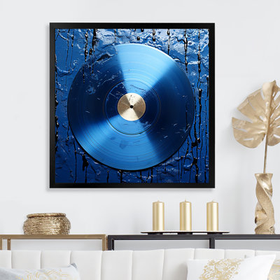 Blue Vinyl Records 2 - Vinyl Records Wall Art
