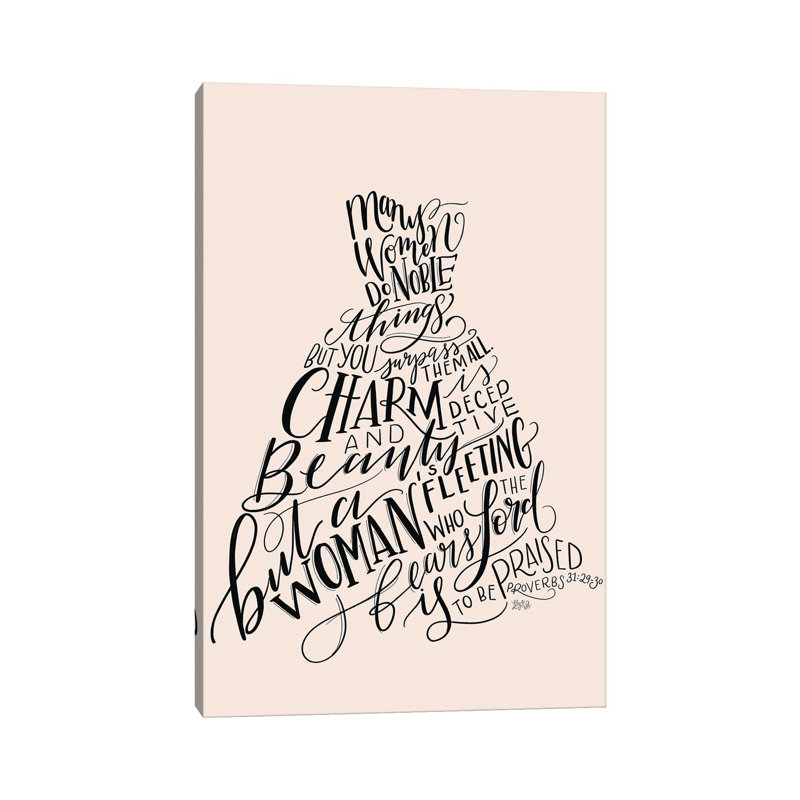 Proverbs 31 Dress II by Lily & Val - Print on Canvas, Wrapped Canvas, 20.32 cm H x 30.48 cm W