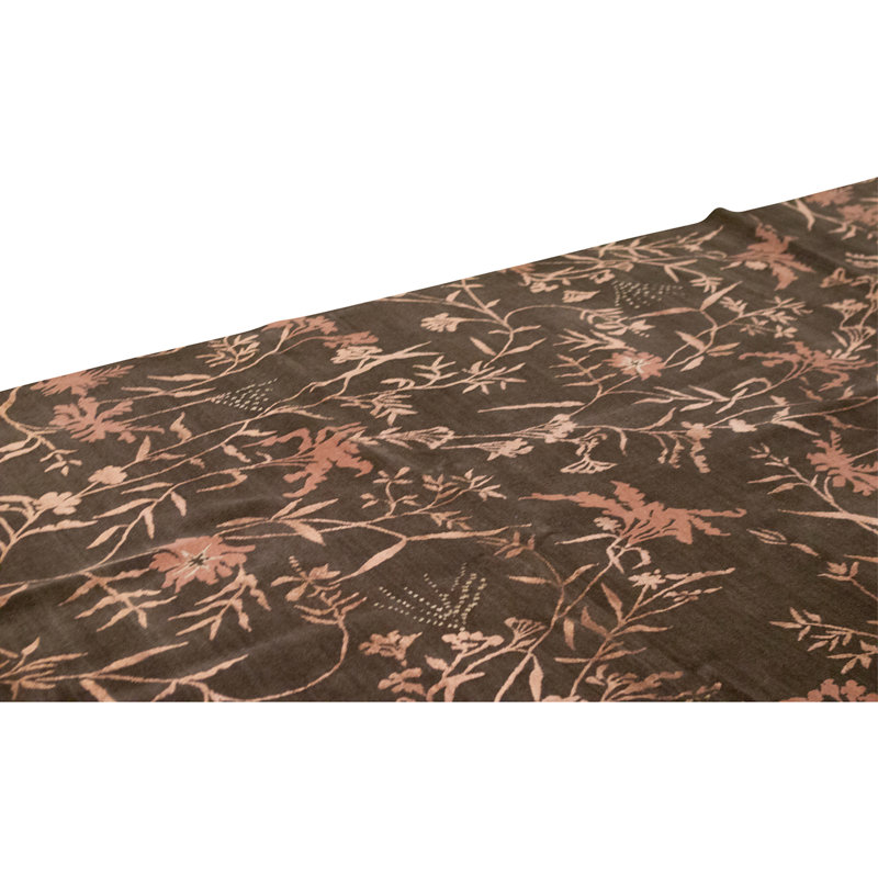 High-Quality Hand-Knotted Brown And Rose Area Rug