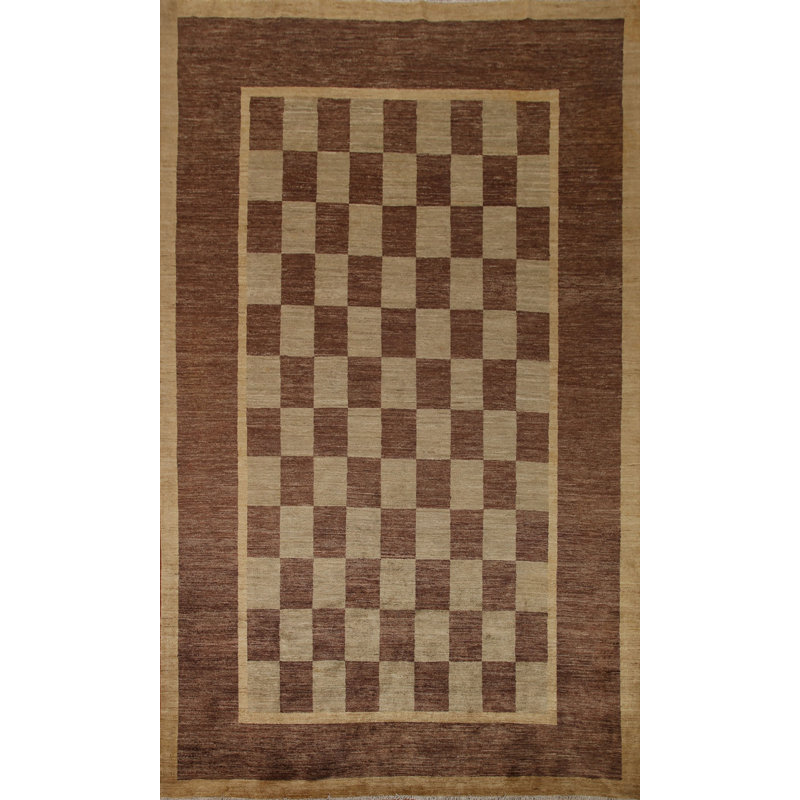 Tapis unique en laine noué à la main nouvel âge de 6 pi 10 po x 9 pi 7 po Bellevue