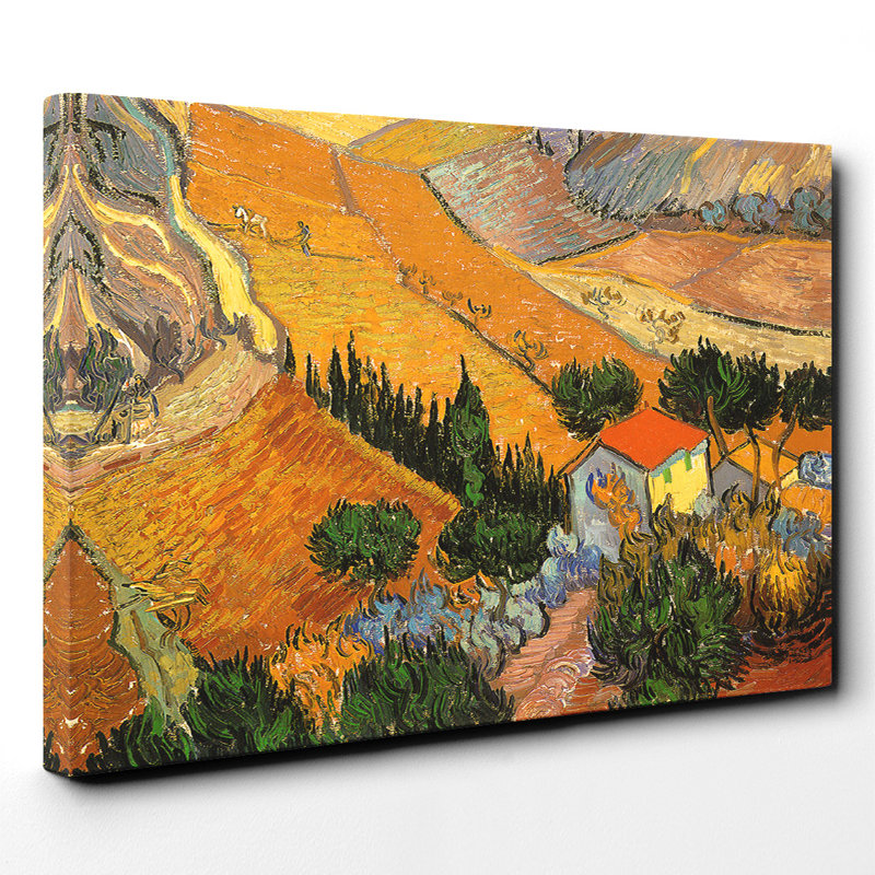 Landscape (2) by Vincent Van Gogh - Wrapped Canvas, 35cm H x 50cm W