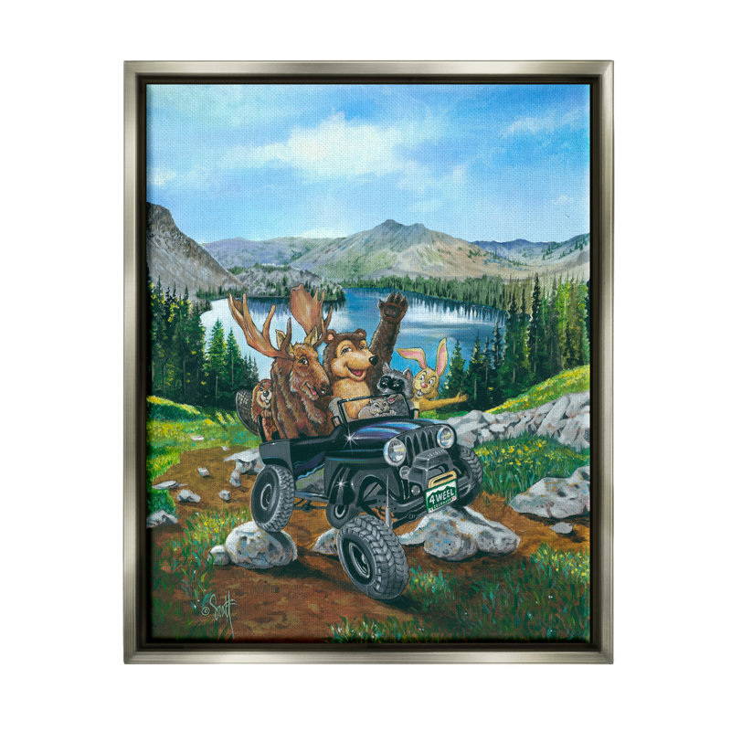 Conception d'art sur toile Stupell Industries par Wood West, H 31 po x l 25 po x P 1,7 po, Cadre flottant noir de jais