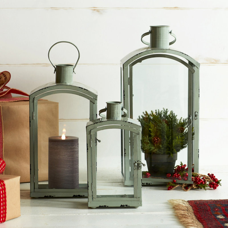 3 Piece Metal Lantern Set