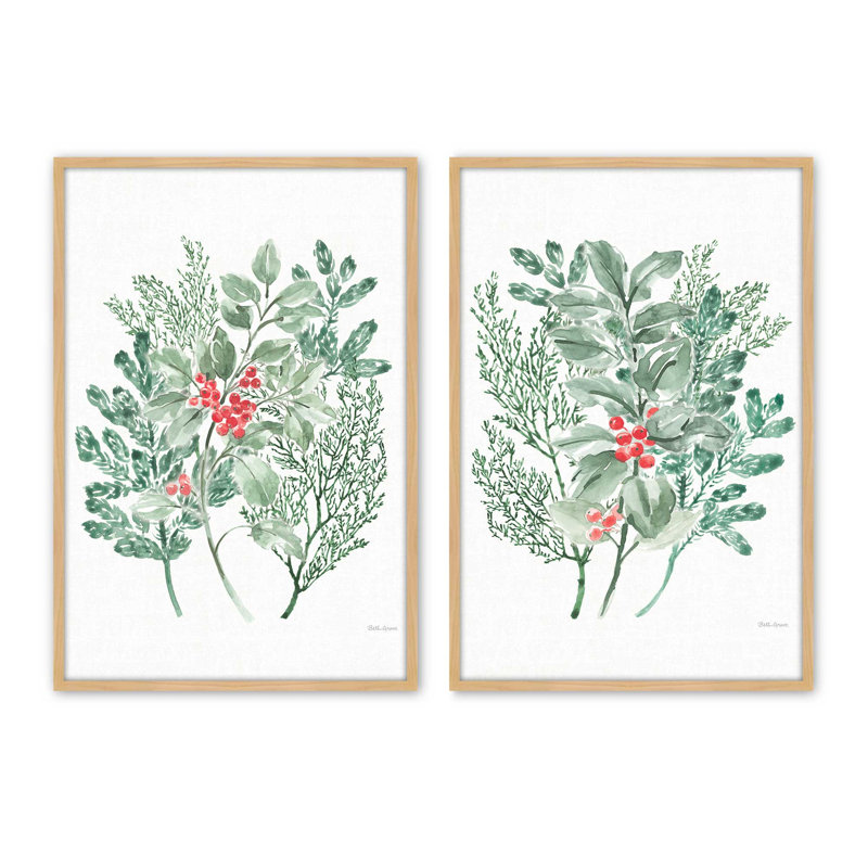 Silent Pines set of 2 Art Prints, 20" x 16", American Maple
