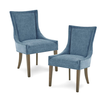 Chaise rembourrée en chenille (2), assise spacieuse, capacité de poids de 300 lb, complète la configuration de table de 2 chaises d'appoint élégantes, siège spacieux, convient à un décor