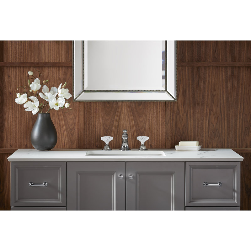 Artifacts Widespread Bathroom Sink Faucet Handles, Polished Chrome